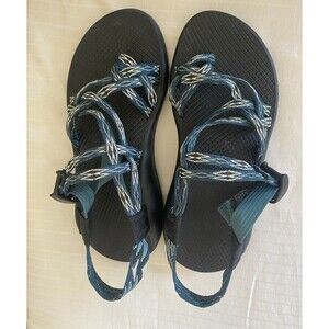 Womens Green Black And Chacos Strappy Sandals Size 8